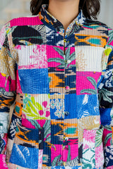 Kaleidoscope Dreams Reversible Kantha Quilted Jacket - Me&My