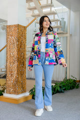 Kaleidoscope Dreams Reversible Kantha Quilted Jacket - Me&My