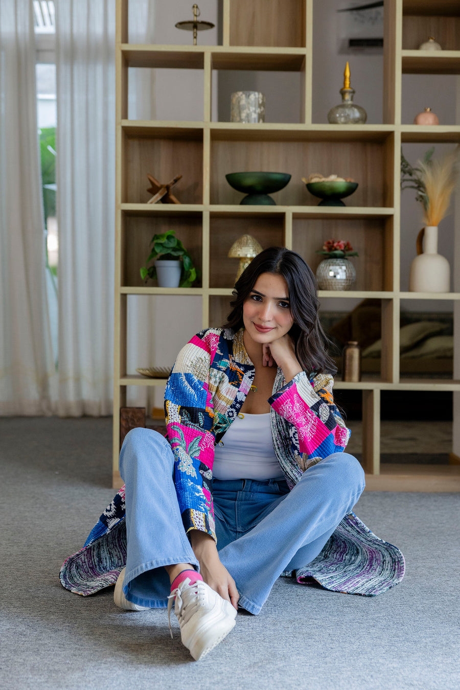 Mosaic Melody Reversible Kantha Quilted Jacket — image 4