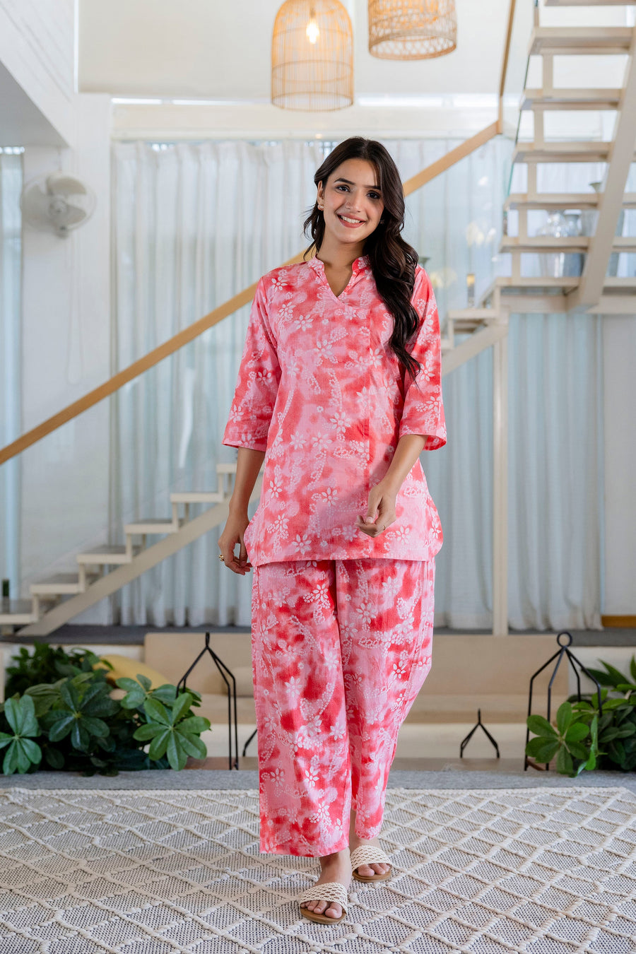 Cherry Blossom Angrakha Cotton Co-ord Set — image 4