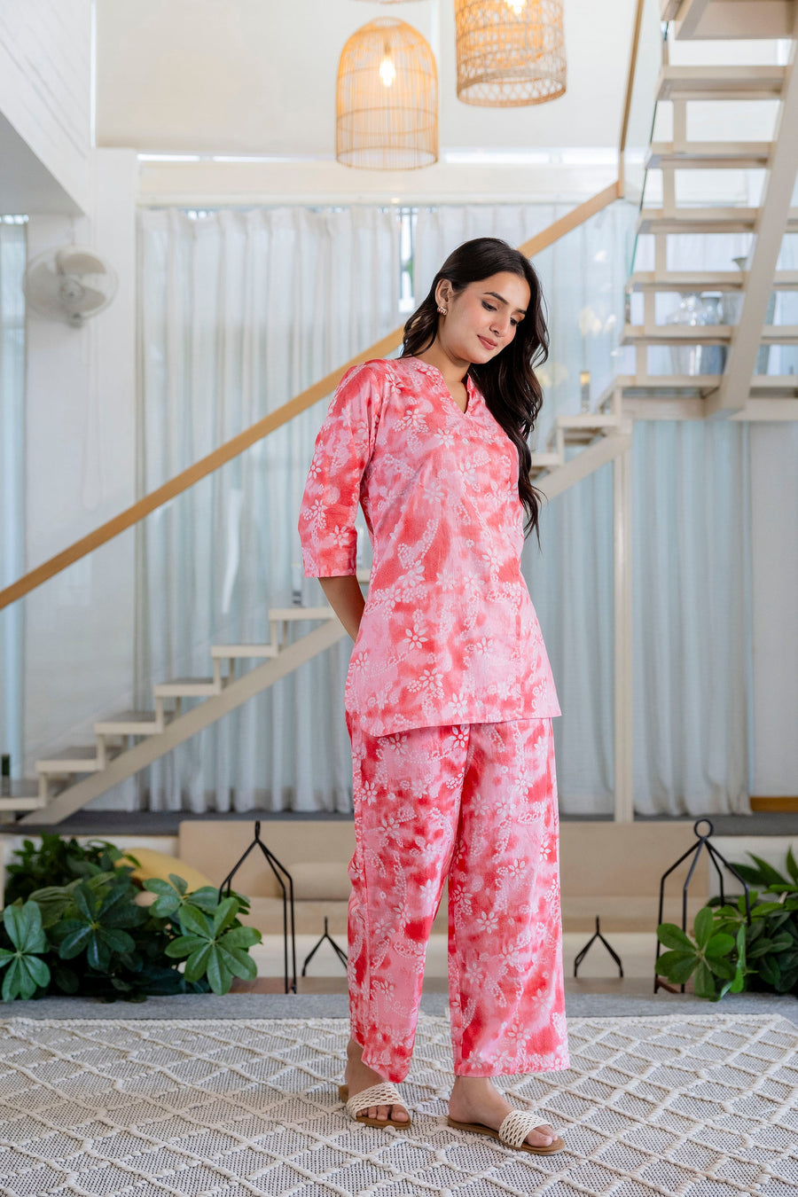 Cherry Blossom Angrakha Cotton Co-ord Set — image 8