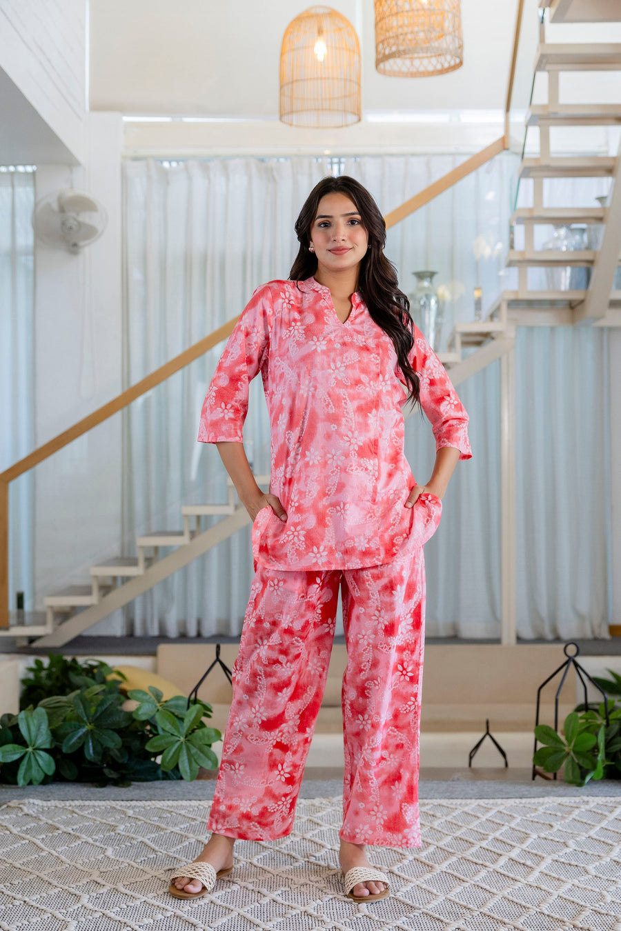 Cherry Blossom Angrakha Cotton Co-ord Set — image 9