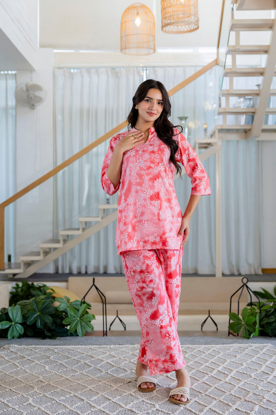 Cherry Blossom Angrakha Cotton Co-ord Set — image 11