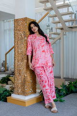 Cherry Blossom Angrakha Cotton Co-ord Set - Me&My
