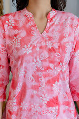 Cherry Blossom Angrakha Cotton Co-ord Set - Me&My