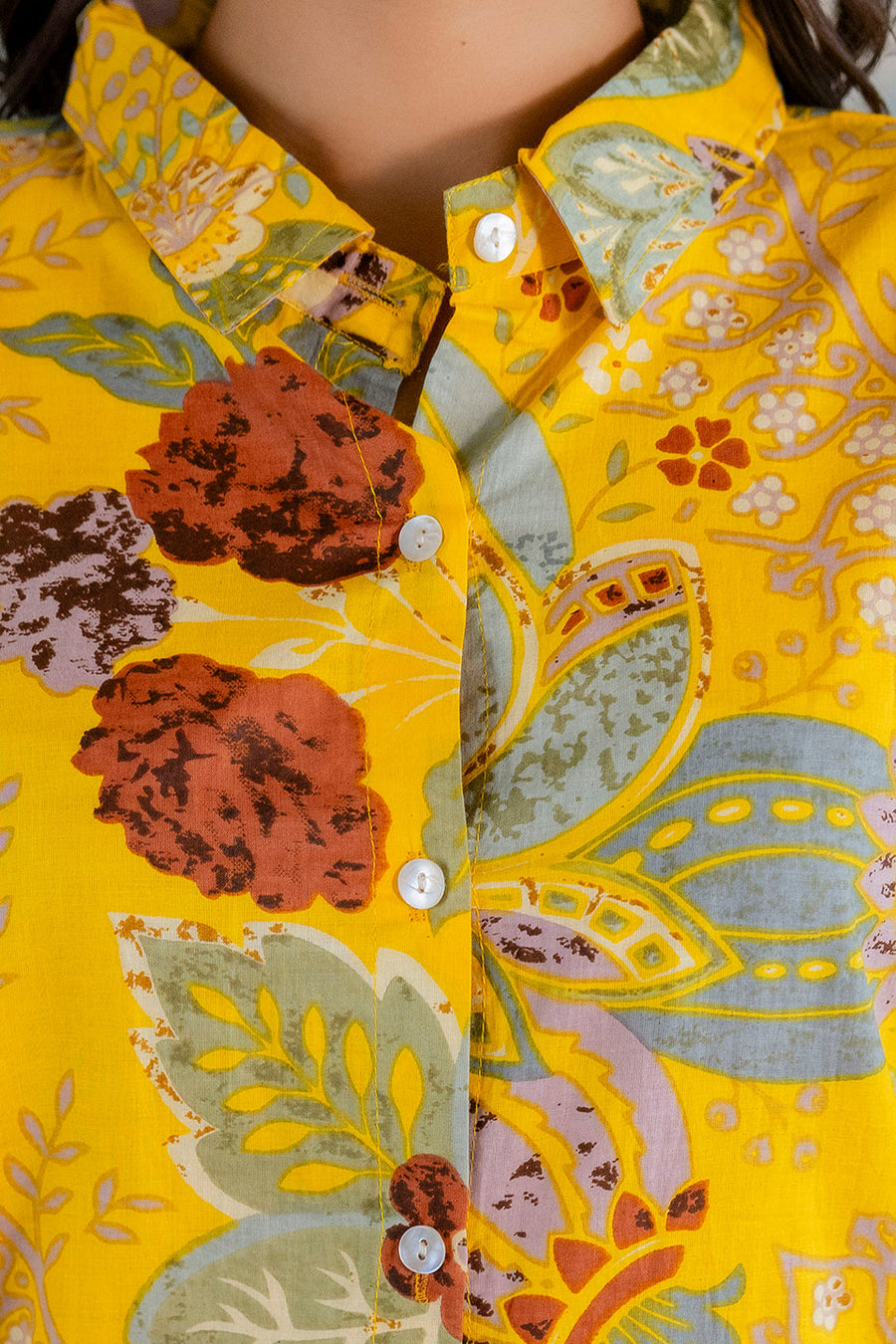 Saffron Meadow Shirt Style Cotton Co-ord Set — image 8