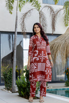 Crimson Heritage Print Cotton Co-ord Set