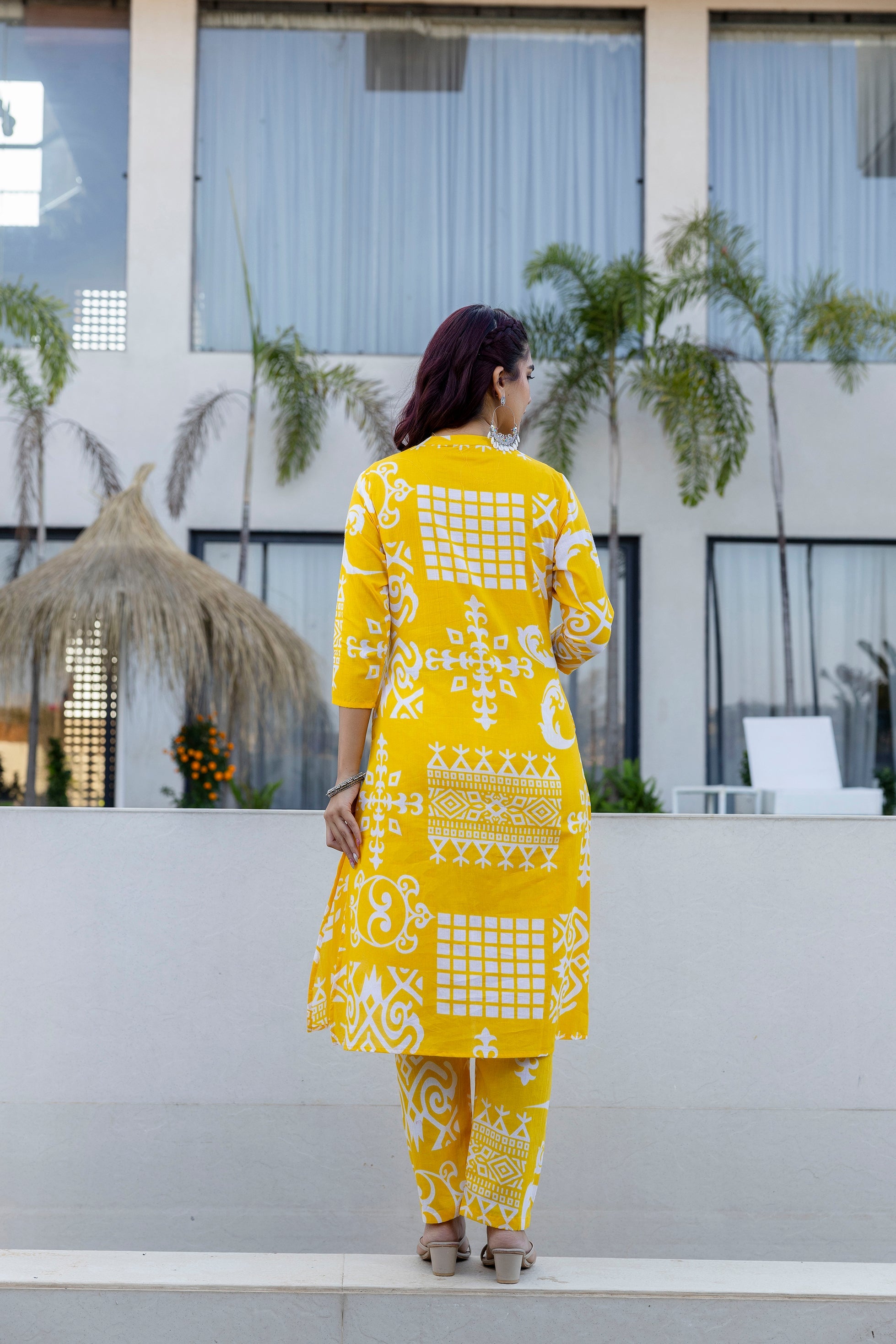 Golden Heritage Cotton Dupatta Set Ð Yellow - Me&My