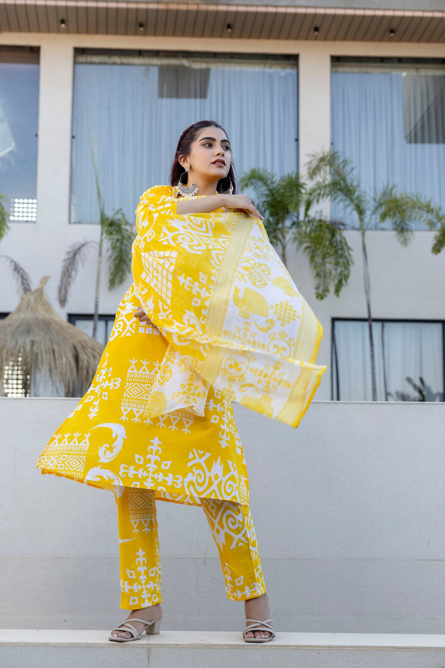 Golden Heritage Cotton Dupatta Set — image 5