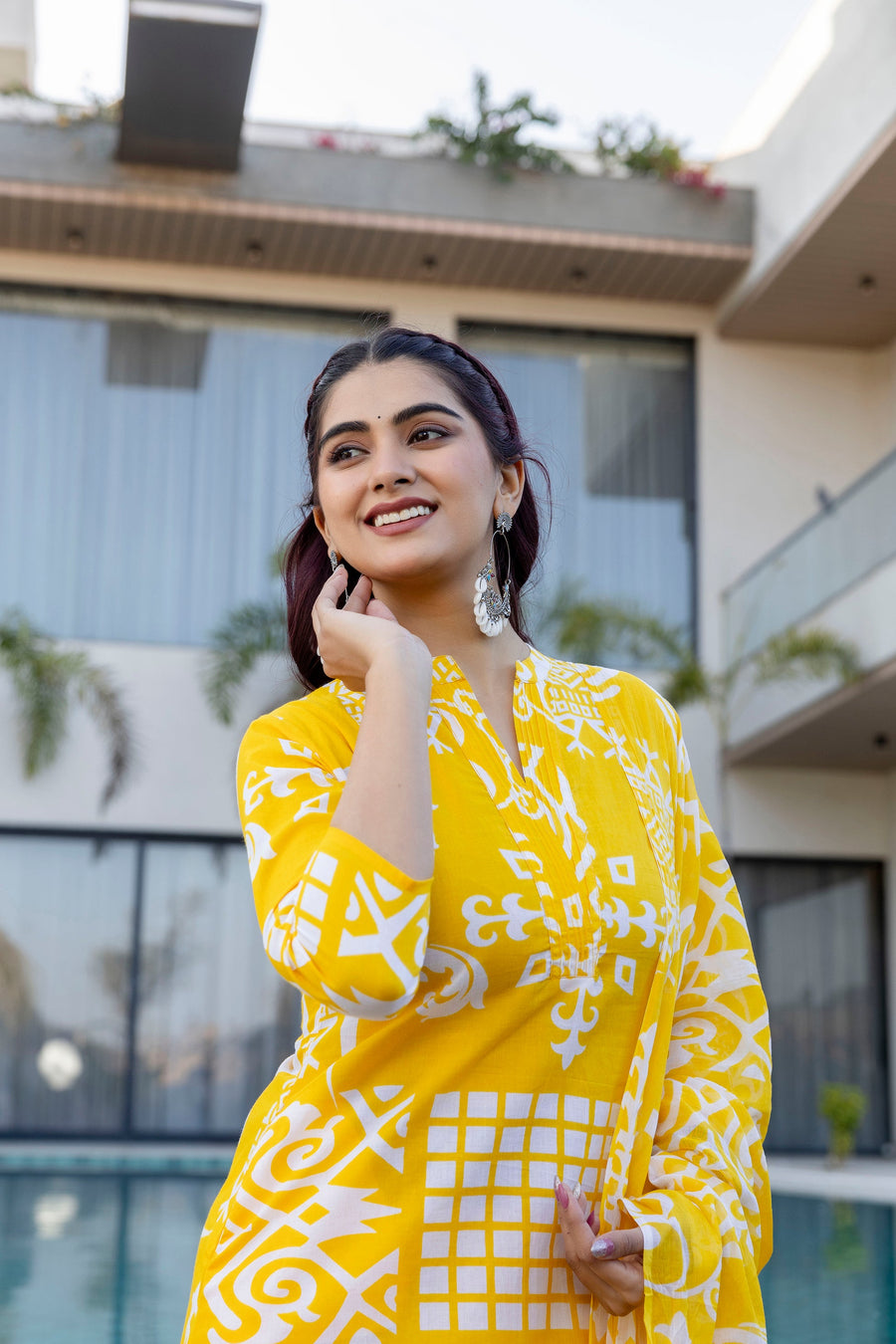 Golden Heritage Cotton Dupatta Set — image 4