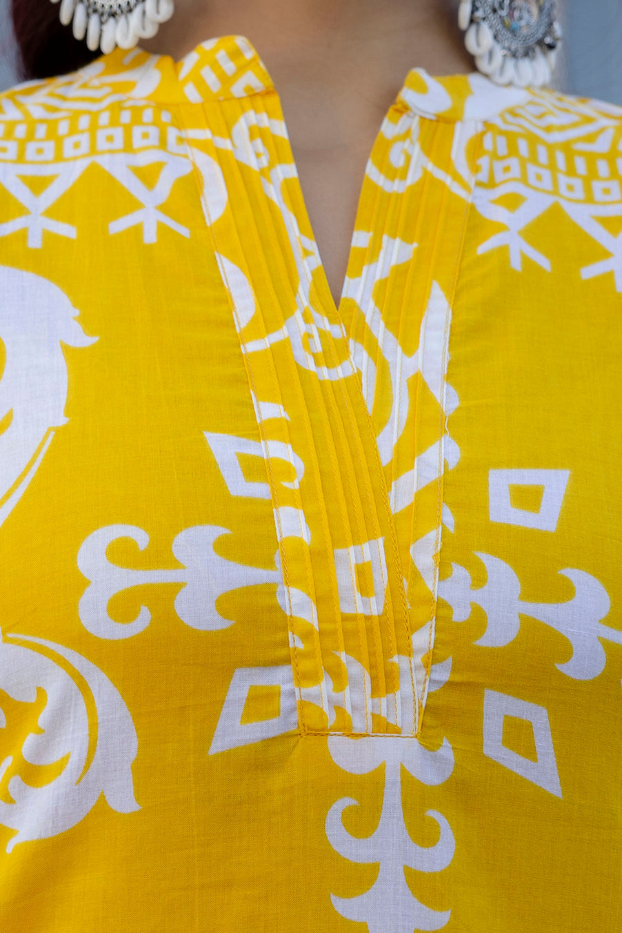 Yellow Zen Abstract Cotton Co-ord Set - Me&My