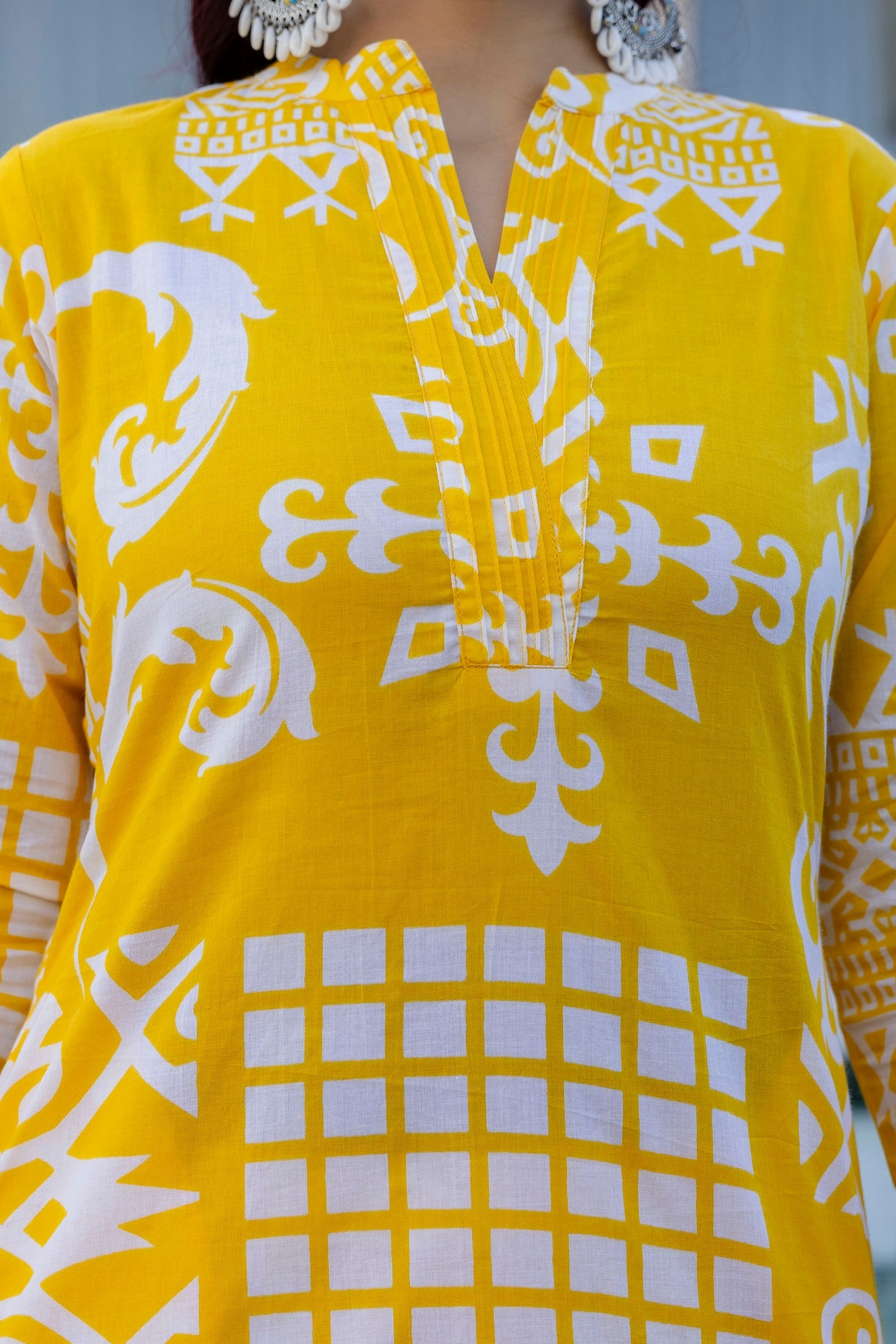 Golden Heritage Cotton Dupatta Set Ð Yellow - Me&My