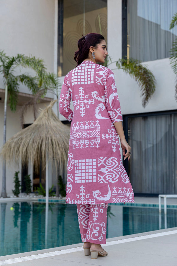 Fuchsia Canvas Cotton Co-ord Set