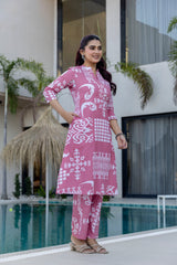 Fuchsia Canvas Cotton Co-ord Set Ð Pink - Me&My