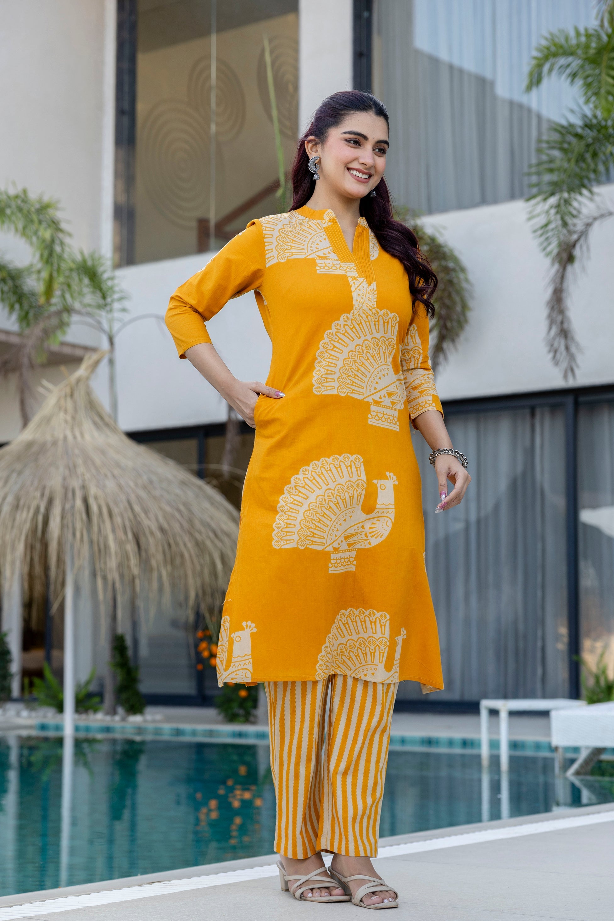 Amber Peacock Canvas Cotton Co-ord Set - Me&My