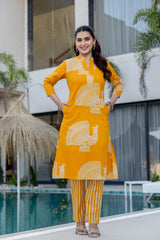 Amber Peacock Canvas Cotton Co-ord Set - Me&My