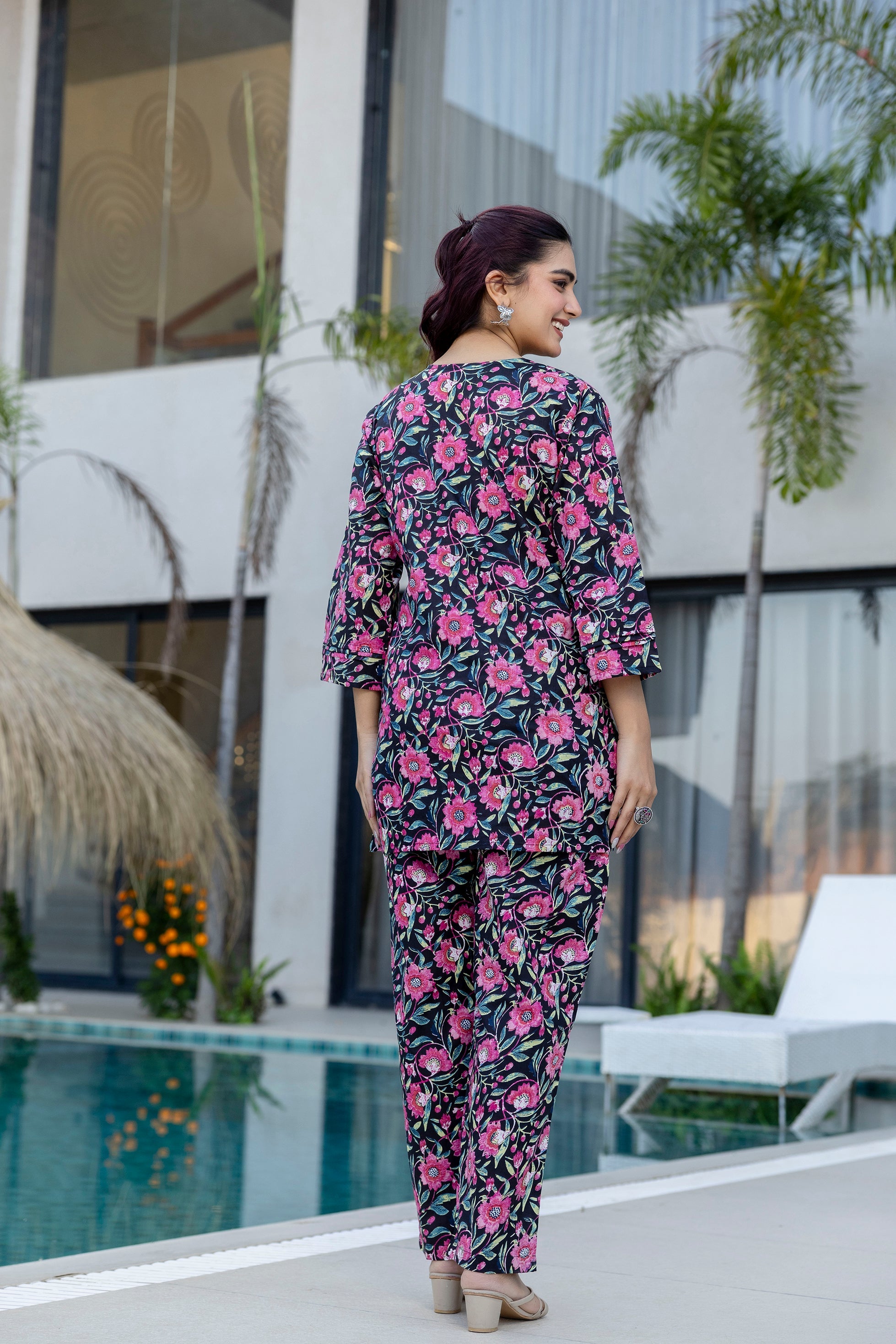 Black Rosy Lane Floral Co-ord Set - Me&My