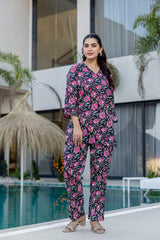Black Rosy Lane Floral Co-ord Set - Me&My