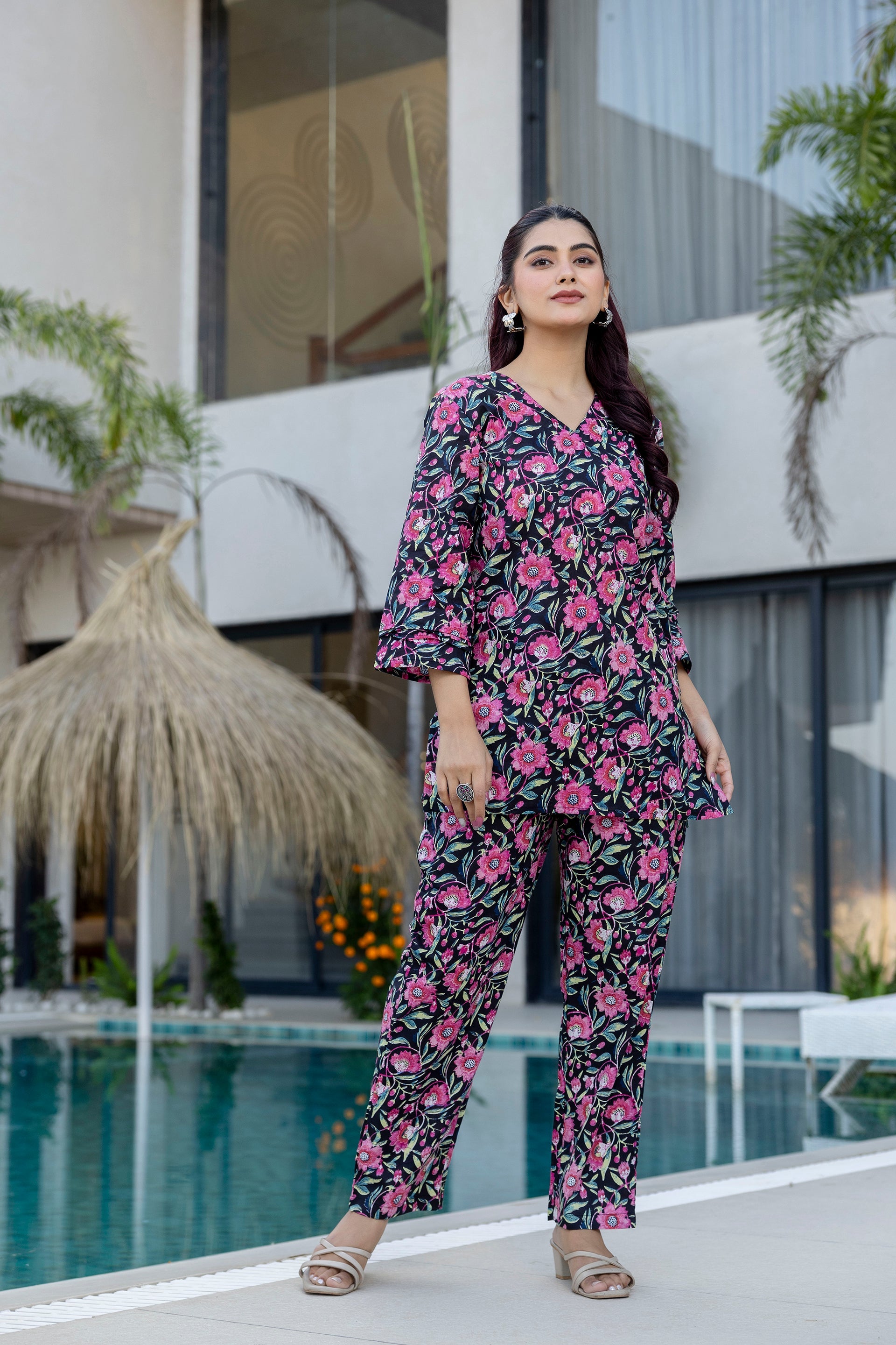 Black Rosy Lane Floral Co-ord Set - Me&My