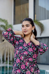 Black Rosy Lane Floral Co-ord Set - Me&My