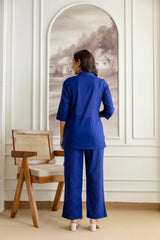 Deepwater Blue Cotton Co-ord Set - Me&My