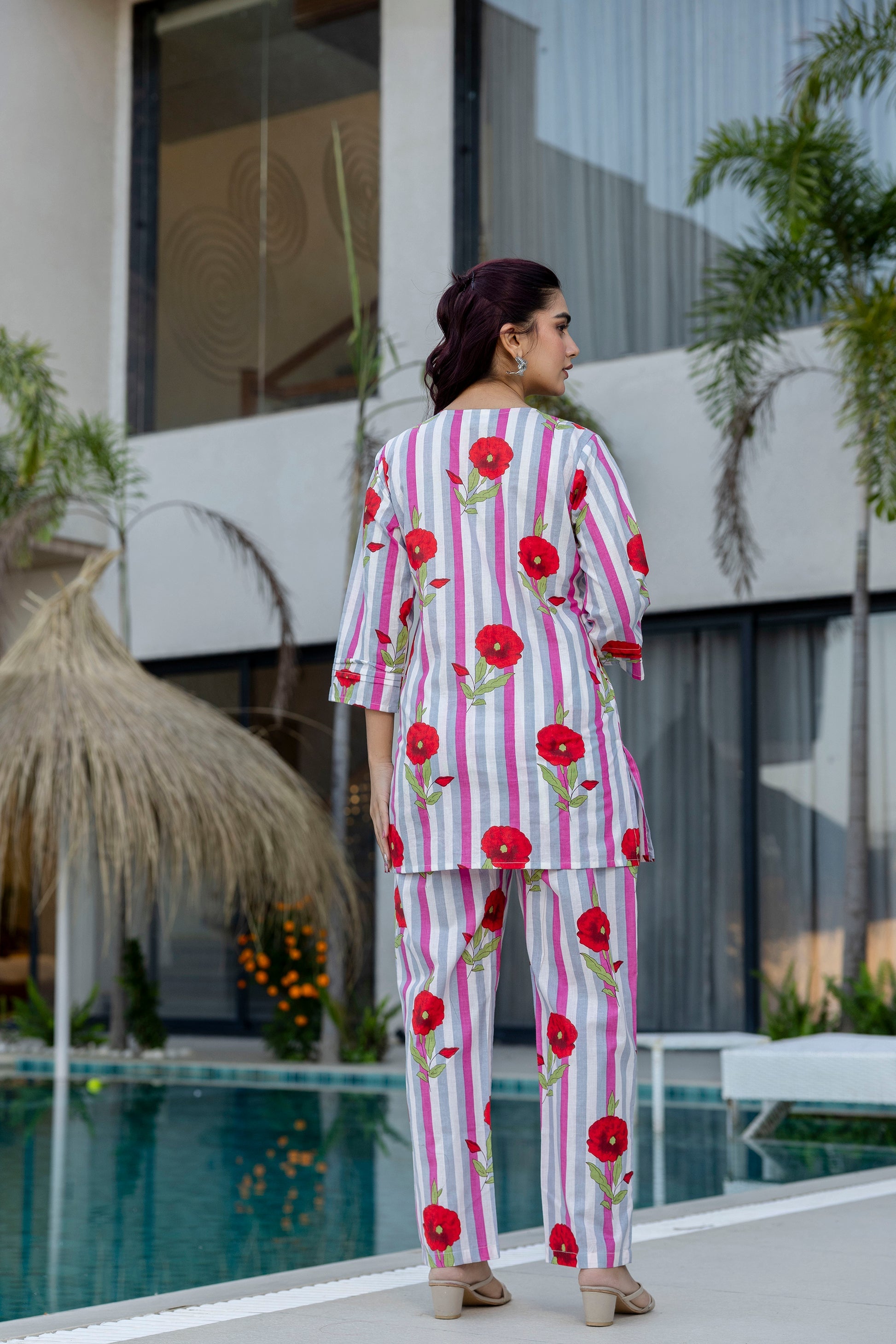 Candy Stripe Poppy Cotton Co-ord Set - Me&My