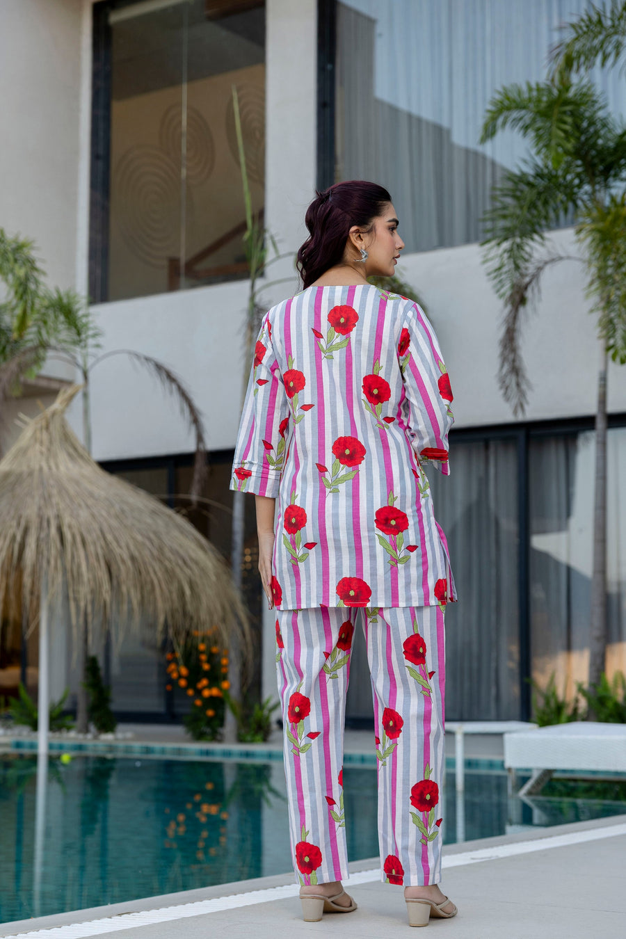 Candy Stripe Poppy Cotton Co-ord Set — image 7