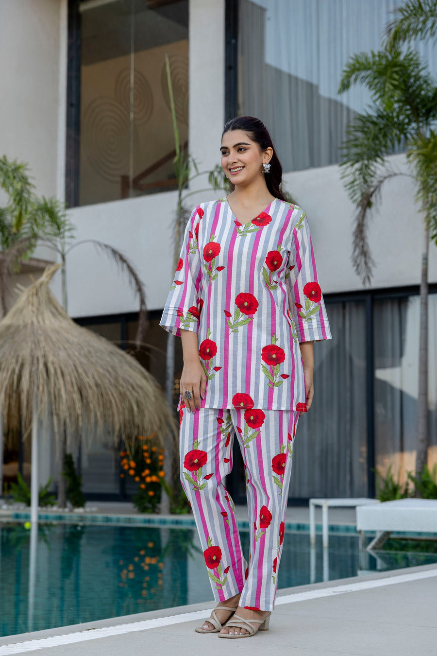 Candy Stripe Poppy Cotton Co-ord Set — image 10