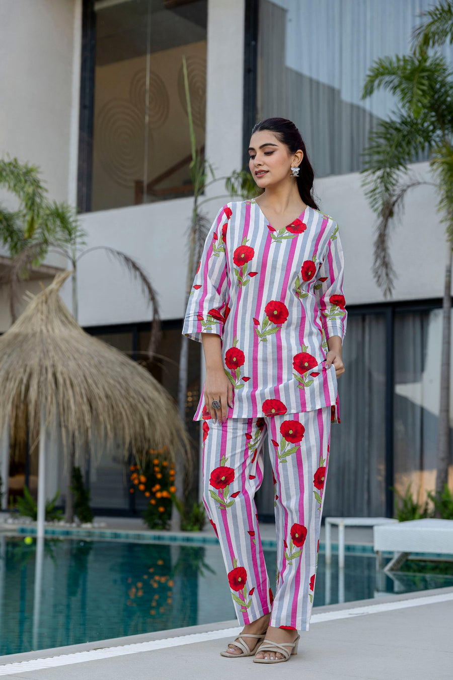 Candy Stripe Poppy Cotton Co-ord Set — image 9