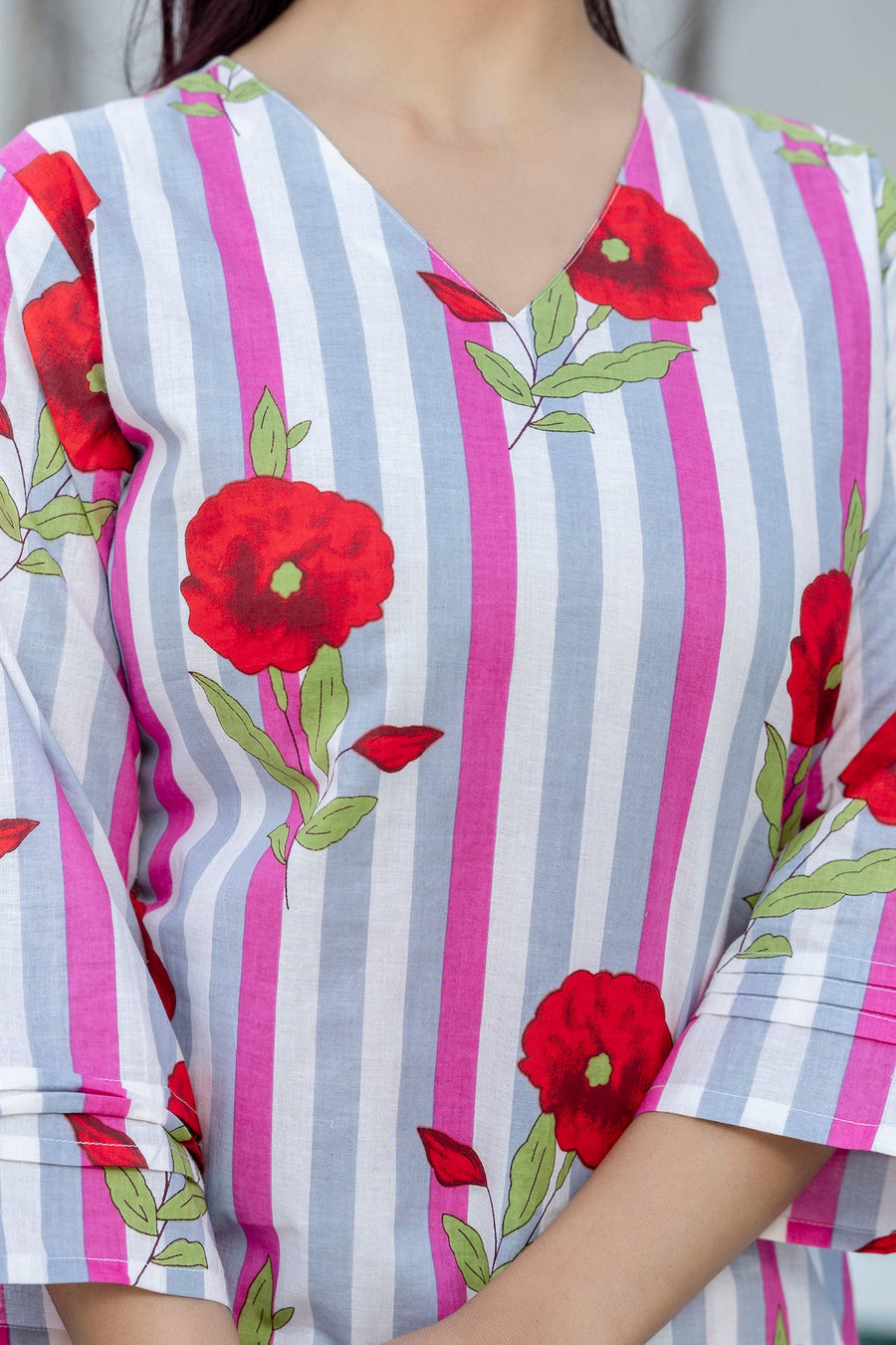 Candy Stripe Poppy Cotton Co-ord Set — image 5