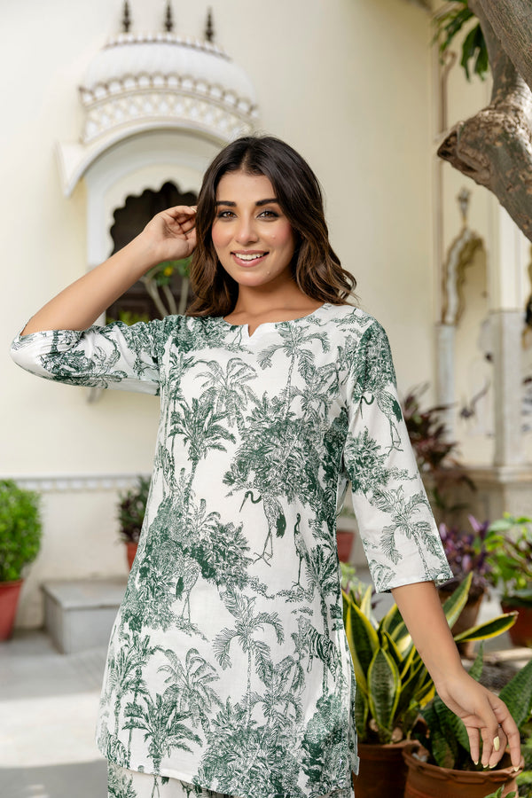 Ivory Garden Cotton Co-ord Set