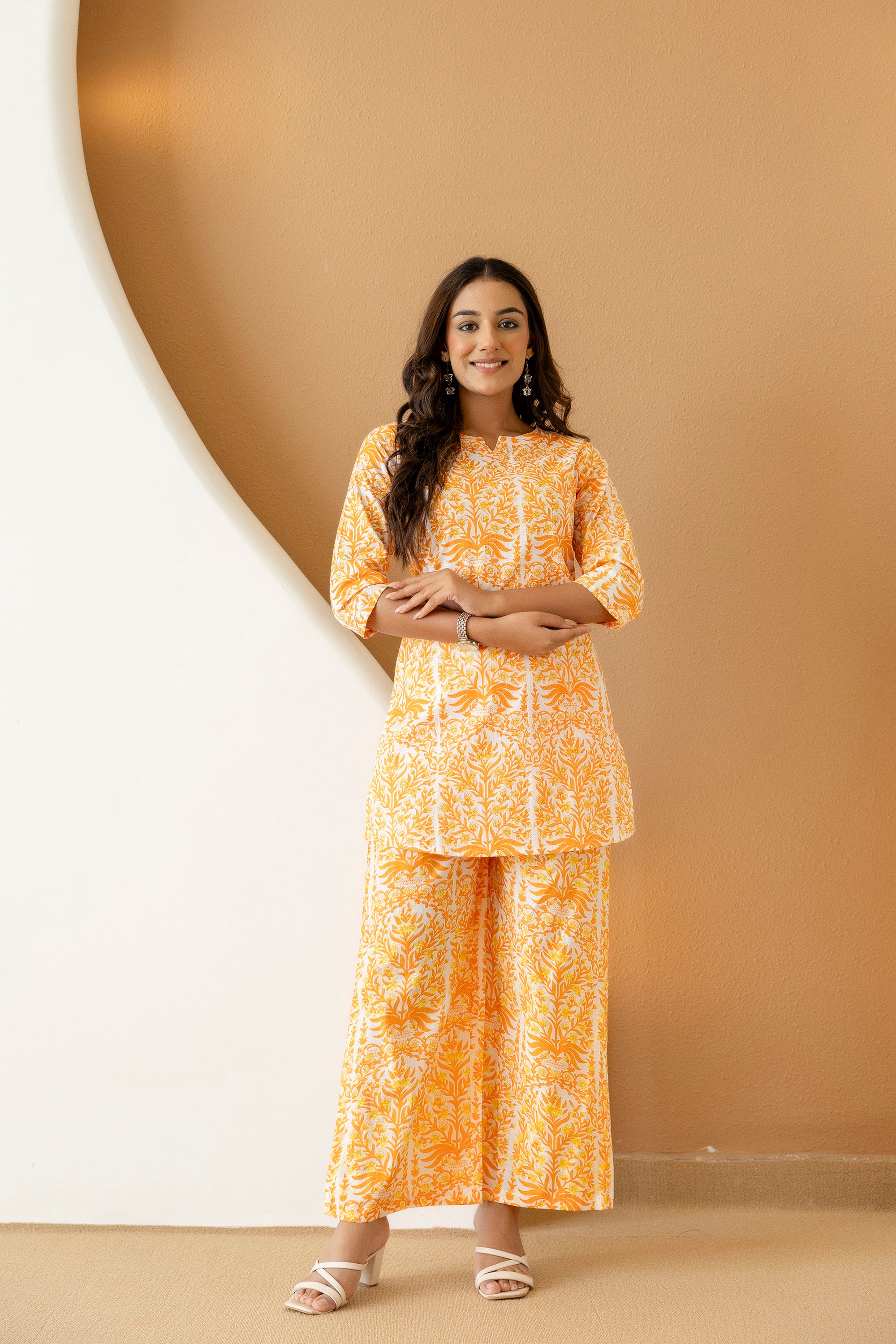 Citrus Grove Orange Botanical Cotton Co-ord Set