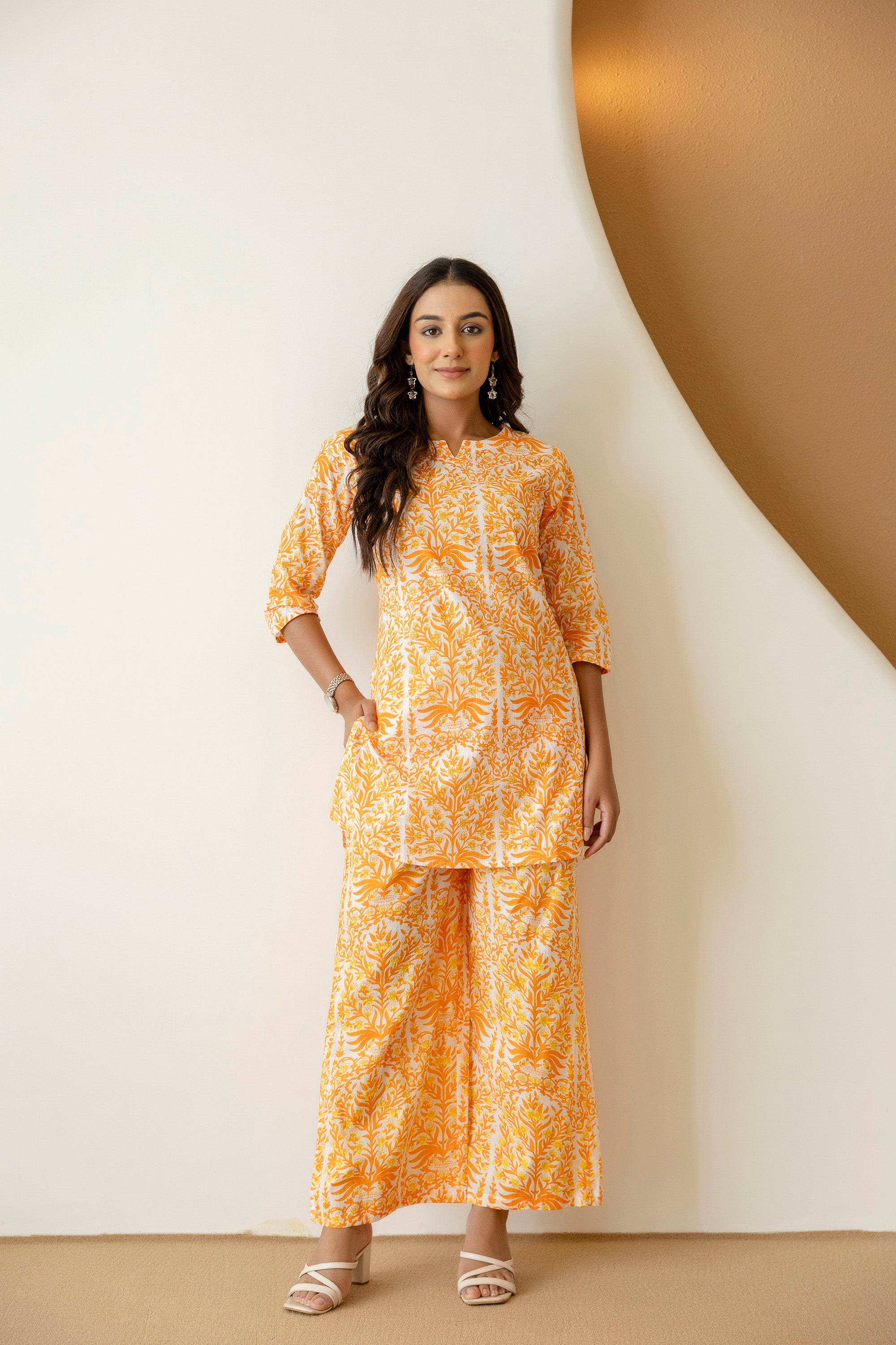 Citrus Grove Orange Botanical Cotton Co-ord Set