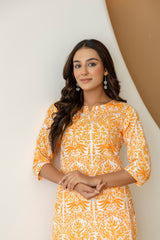 Citrus Grove Orange Botanical Cotton Co-ord Set - Me&My