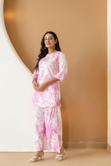 Blush Meadow Pink Cotton Co-ord Set