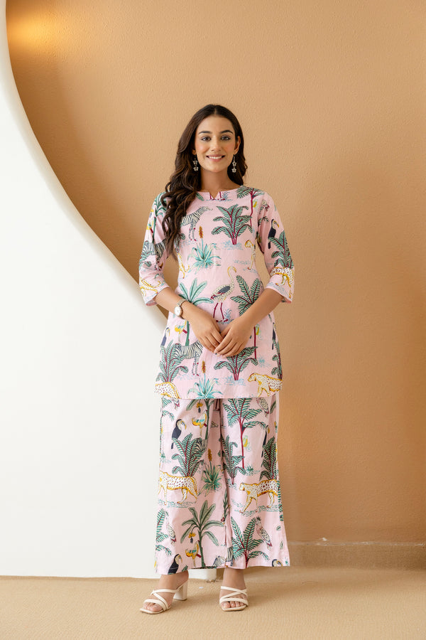 Rosy Reverie Cotton Co-ord Set