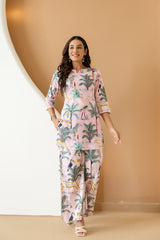 Rosy Reverie Cotton Co-ord Set - Me&My