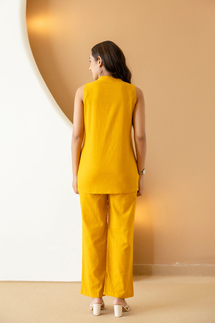 Saffronglow Mustard Cotton Co-ord Set — image 9