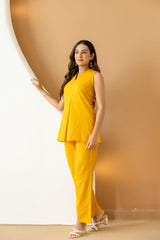 Saffronglow Mustard Cotton Co-ord Set - Me&My
