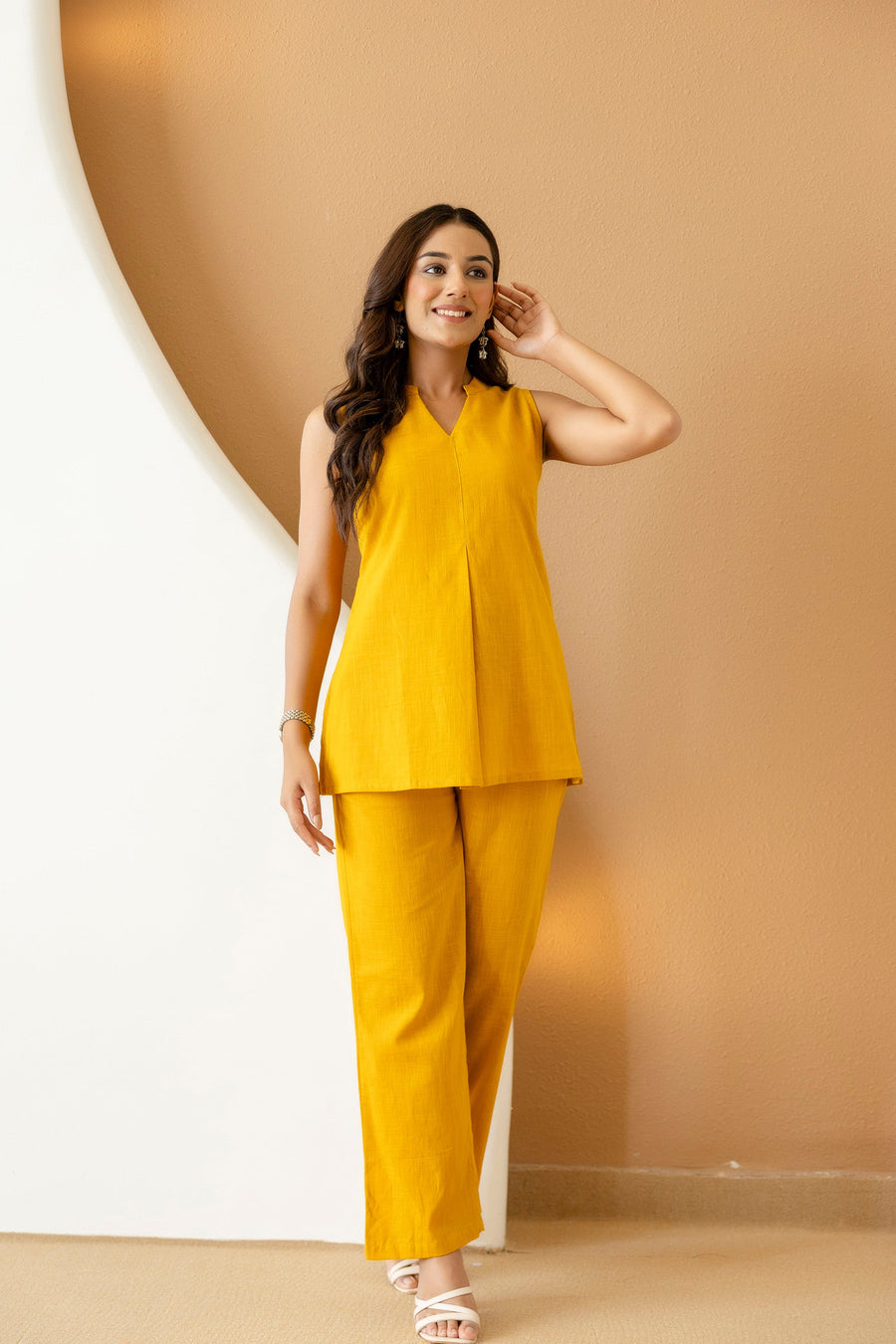 Saffronglow Mustard Cotton Co-ord Set — image 6