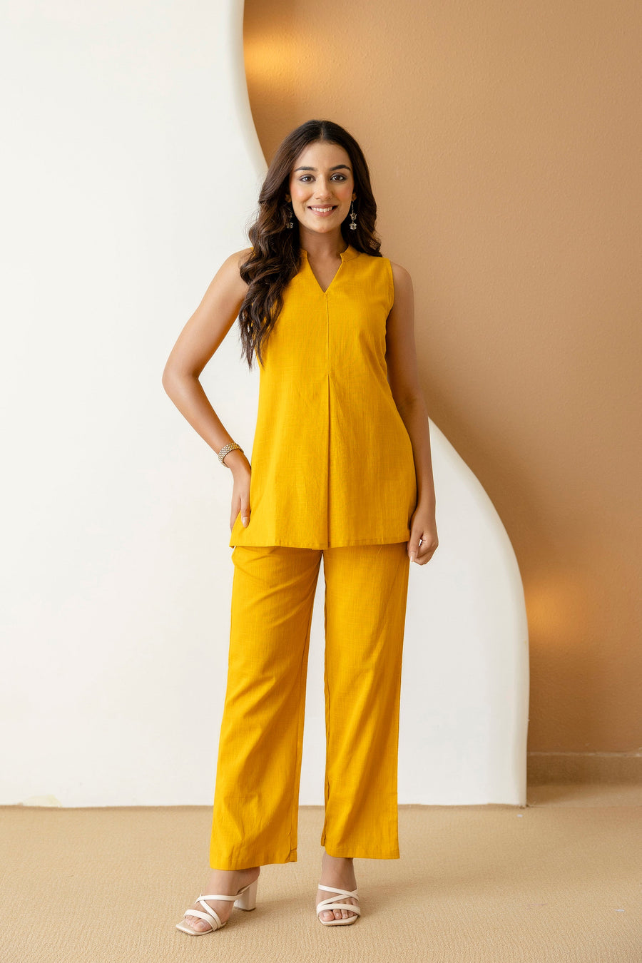 Saffronglow Mustard Cotton Co-ord Set — image 4