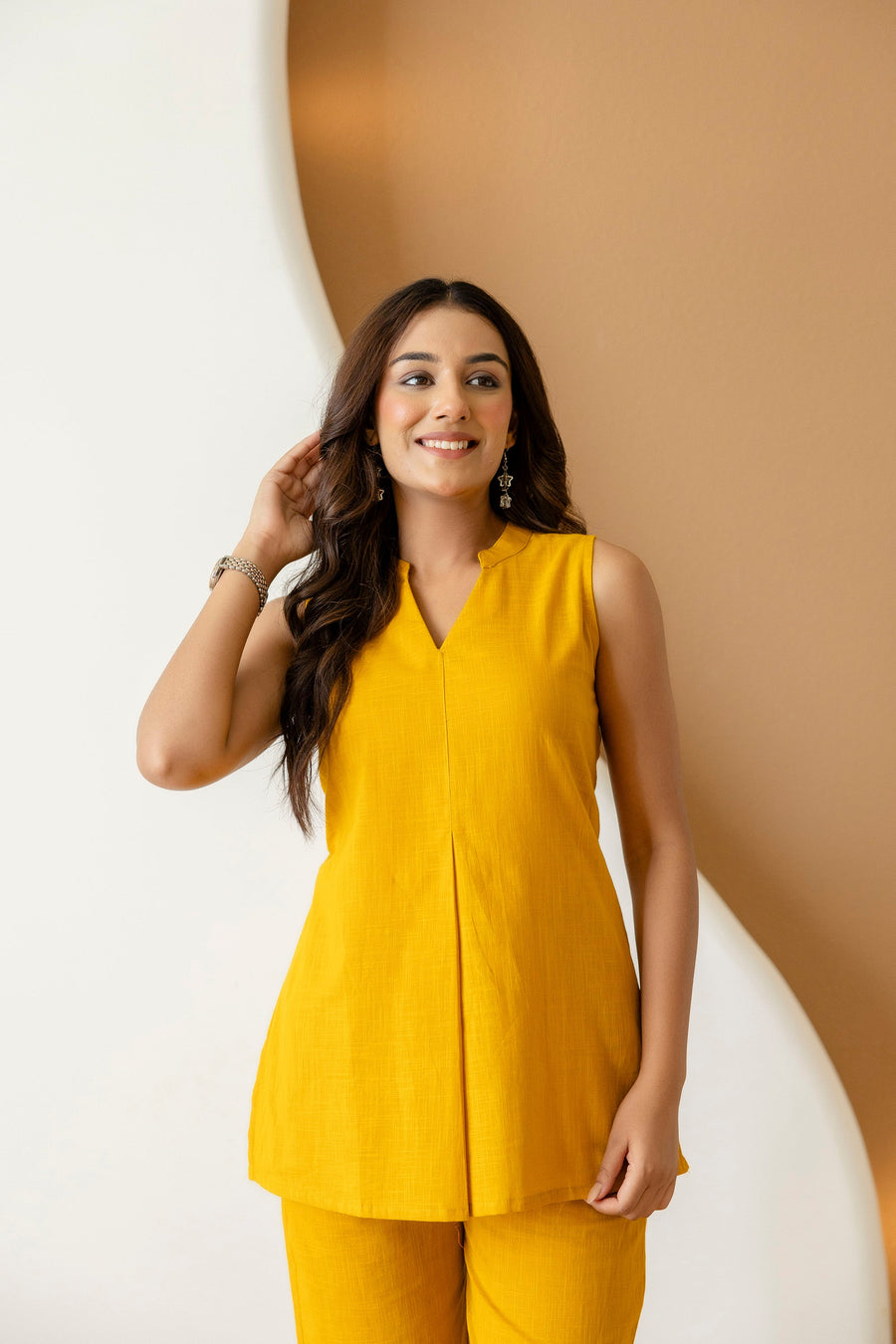 Saffronglow Mustard Cotton Co-ord Set — image 8