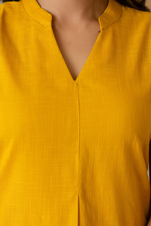 Saffronglow Mustard Cotton Co-ord Set