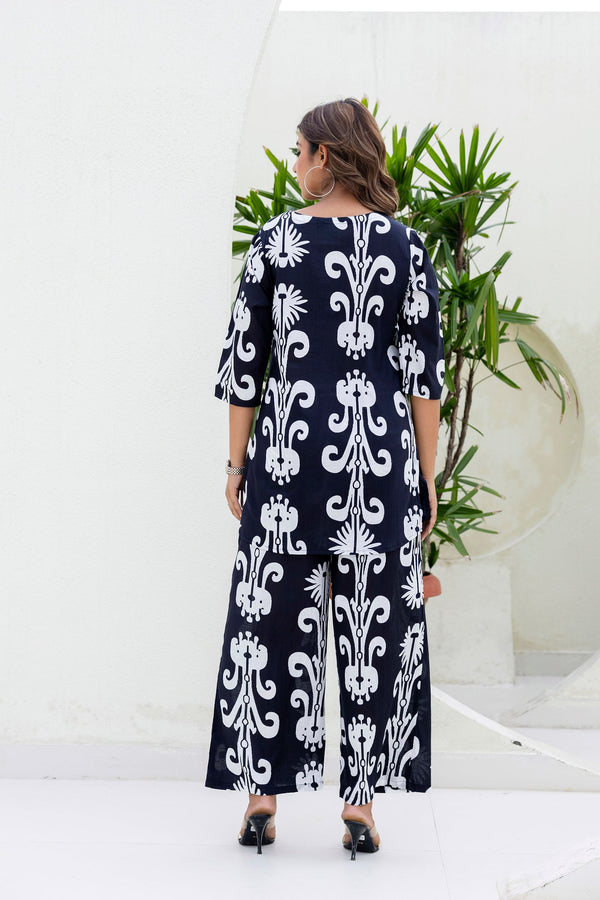 Baroque Elegance Cotton Co-ord Set