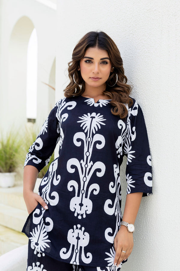 Baroque Elegance Cotton Co-ord Set