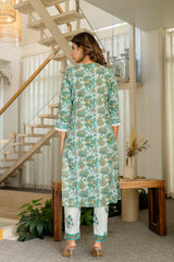 Emerald Green Cotton Dupatta Set from Me&My