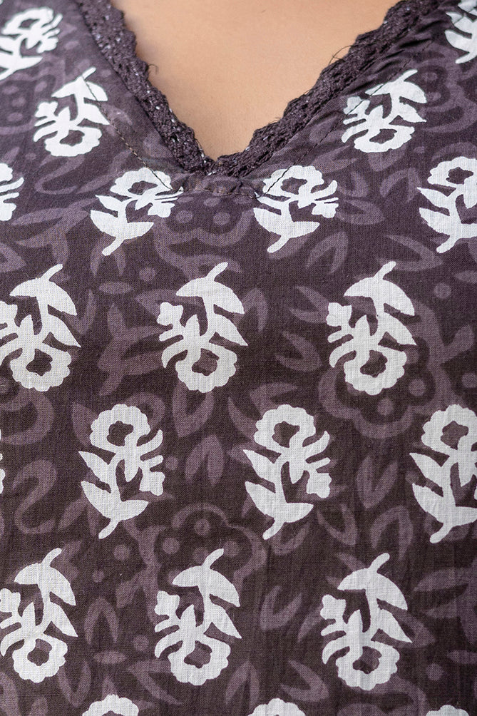 Midnight Black Cotton Dupatta Set — image 6