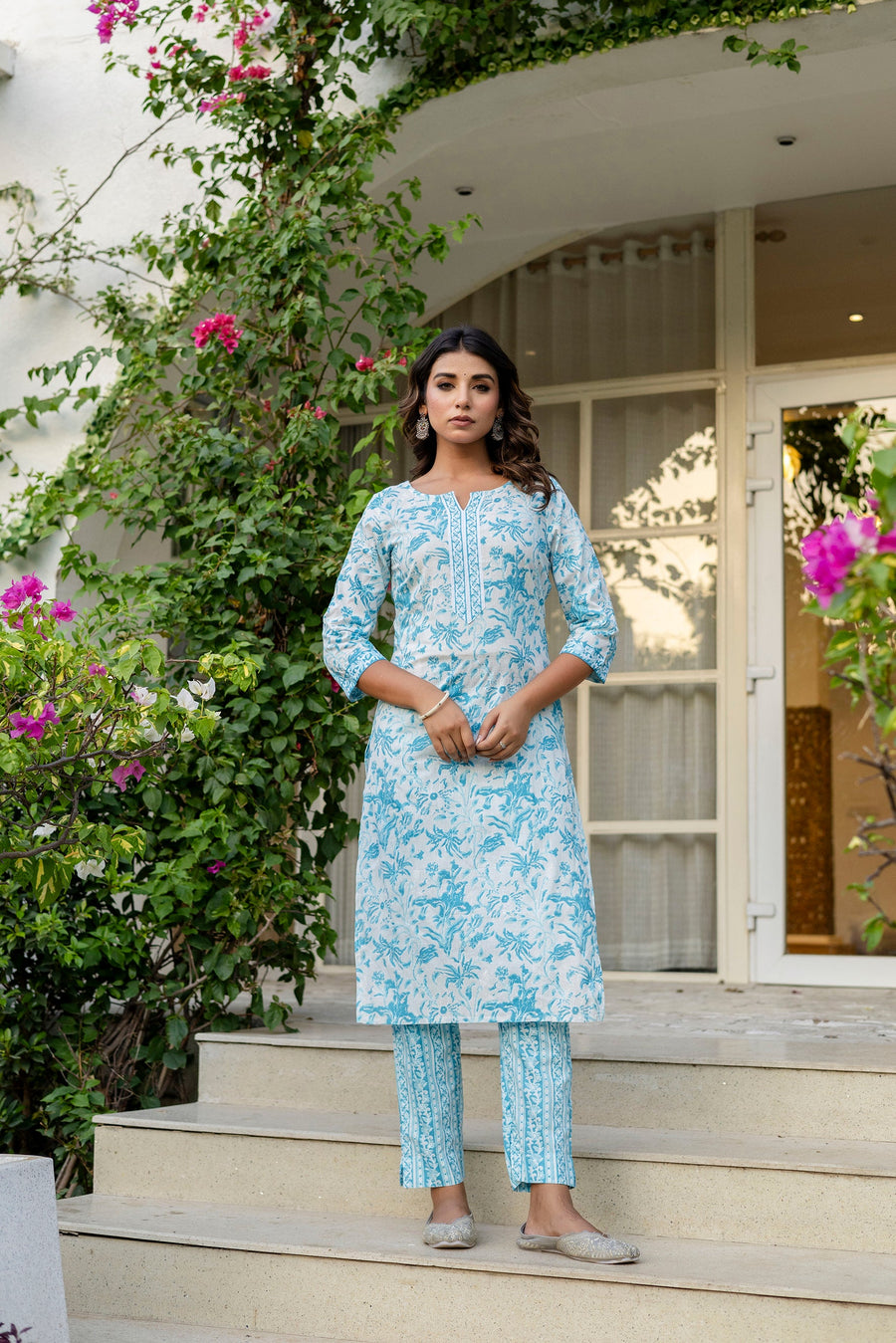 Sapphire Blue Cotton Dupatta Set — image 8
