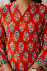 Roselure Printed Cotton Top - Me&My