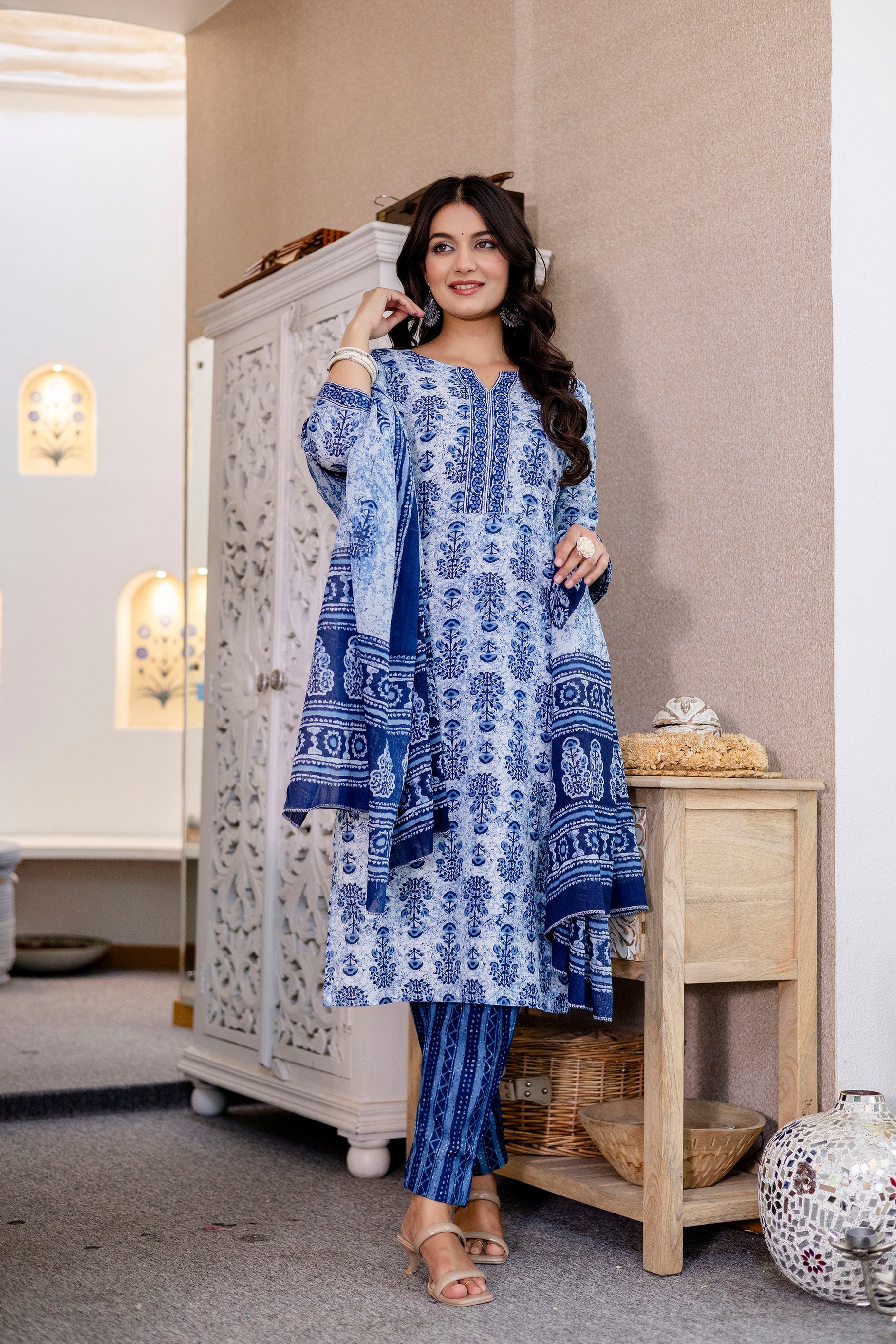 Skytrace Cotton Dupatta Set - Me&My